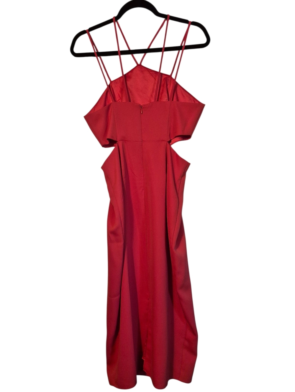 Laundry By Shelli Segal Red Midi Cutout Dress size 6 - Picture 4 of 8